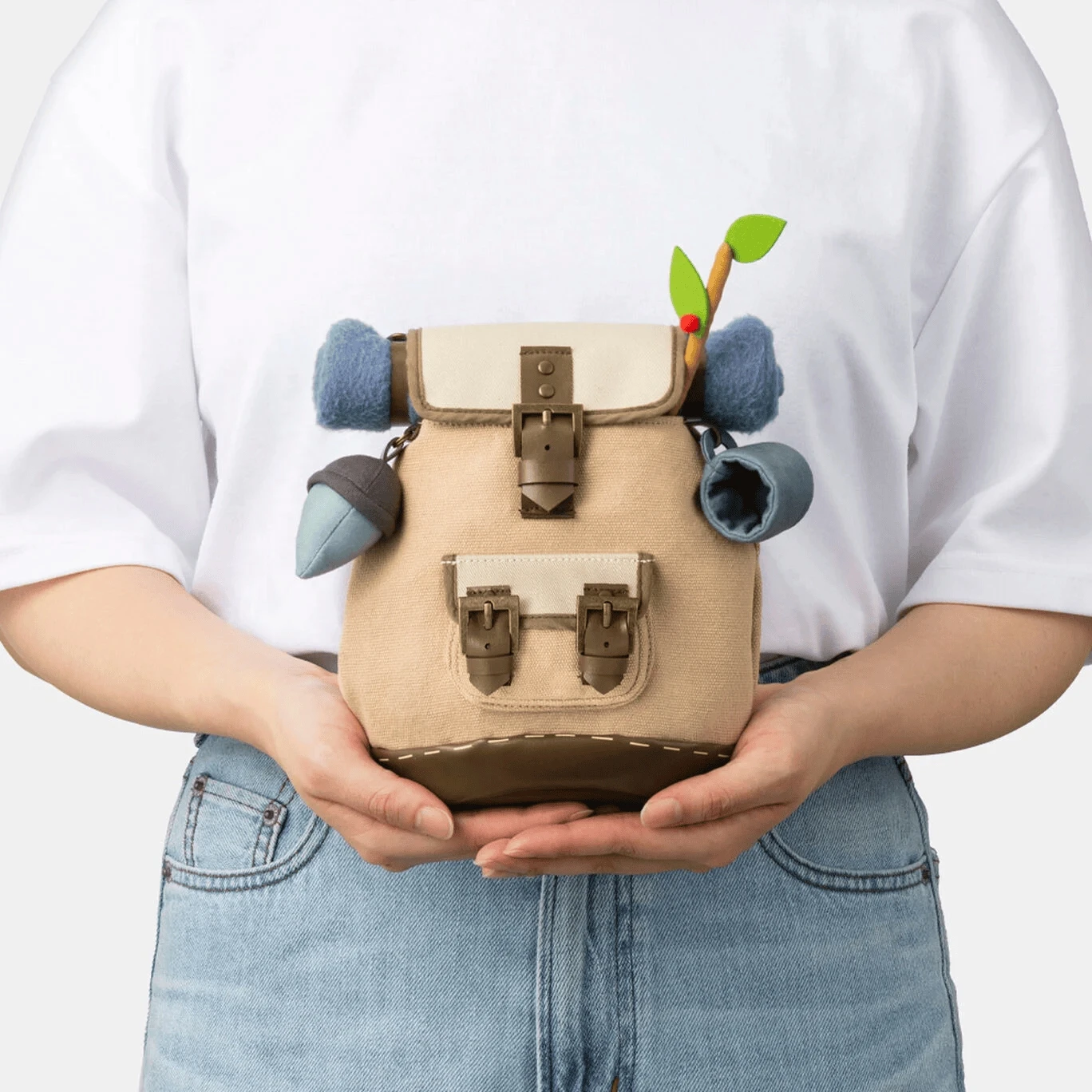 Juego Tears of the Kingdom bolso llavero bosque hoja alternativa elfo semilla hombre Korok mochila Cosplay Doujin regalos