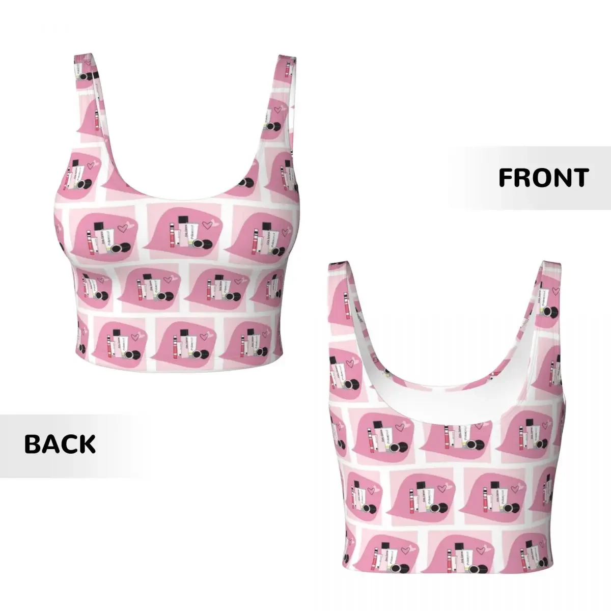 Custom Mary Kay Women Sports Vest Bras Gym Workout High Impact Yoga Crop Tank Top