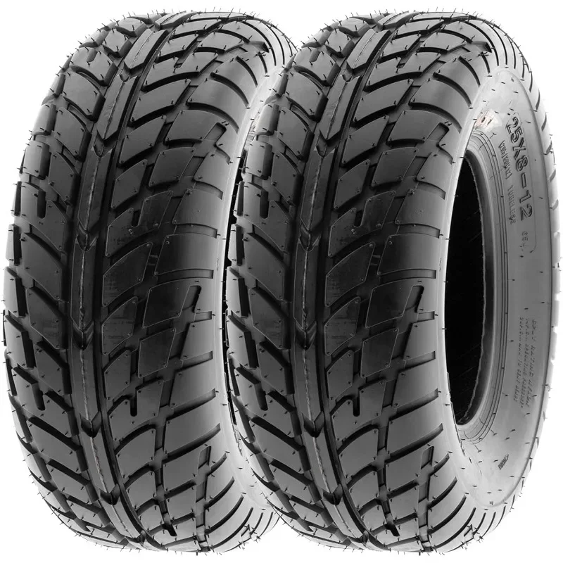 SunF 25x8-12 25x10-12 Hardpack Race Sport ATV UTV Tire 6 PR A021 - BUNDLE