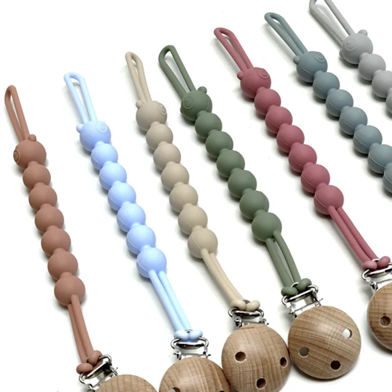 1/9PCS Baby Ein Schnuller Kette Baby Schnuller Lanyard Food Grade Silikon Zahnen Beißring Anti Verloren Schnuller anti Drop Kette – Detail 4