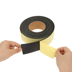 1pc 1/2/3M 15/30/50mm Thickness Strong Adhesion EVA Black Sponge Foam Rubber Tape Anti-collision Seal Strip