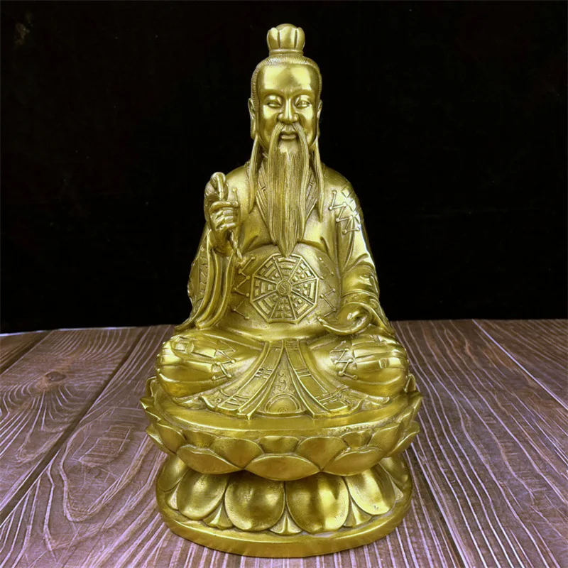 Bronze Sanqing Taoist ancestor Lingbao Tianzun Laojun Yuanshi Tianzun Buddha ornament