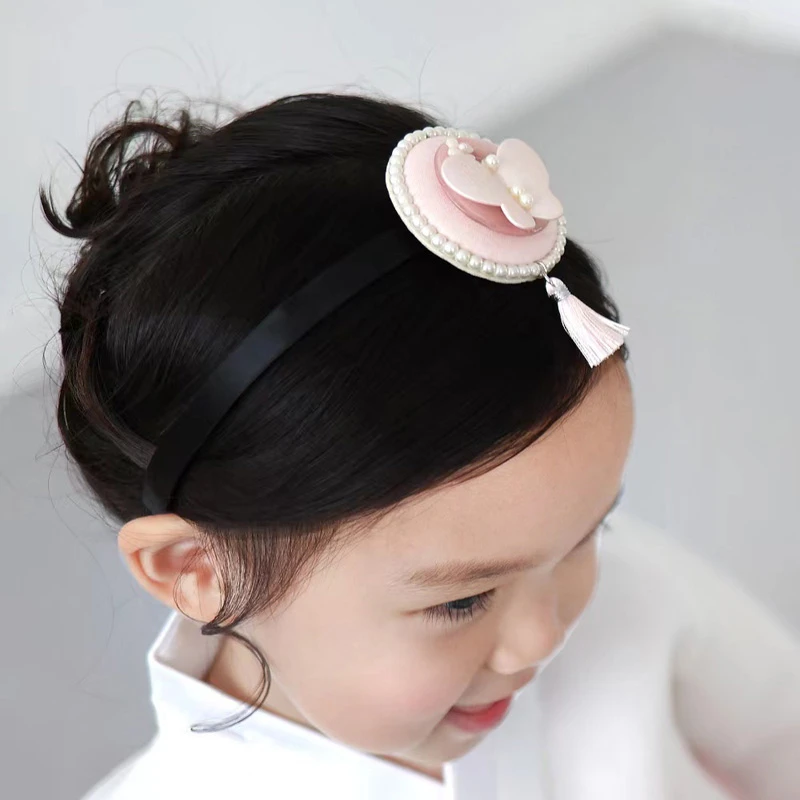 Headband for Girls Hanbok Headwear for Children Stage Performances