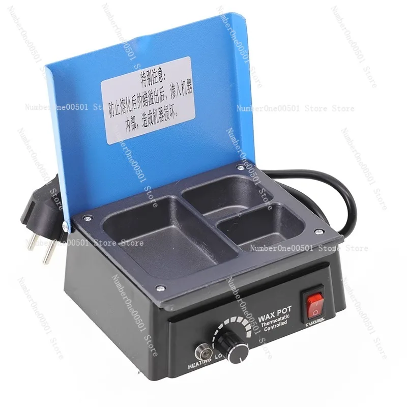 3-Chamber Dental Wax Melter - Auto PID Temp Control±1℃, Anti-Oxidation Wax Pot for Crown/Bridge Lab Tools