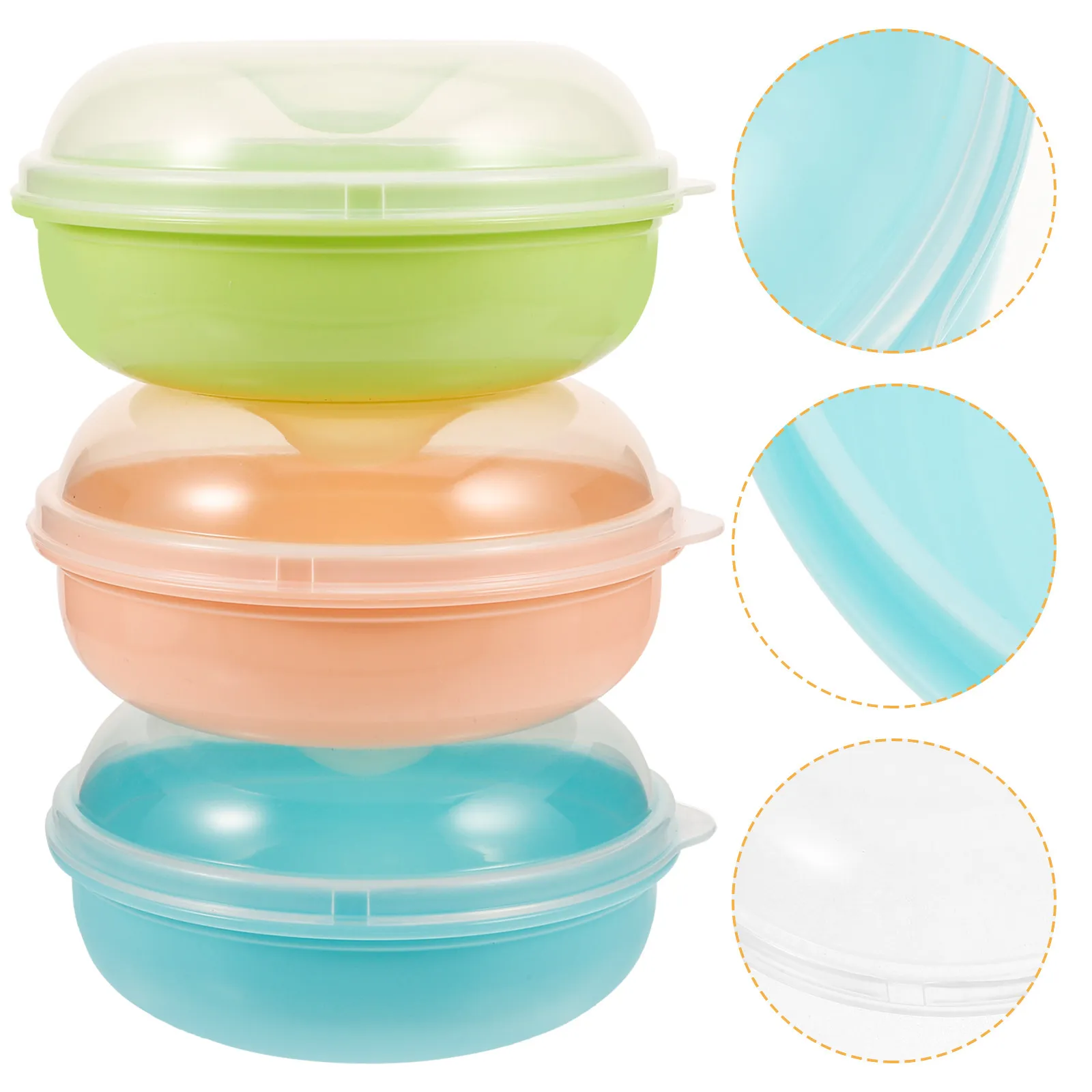 

3Pcs Bread Box Kitchen Countertop Storage Container Airtight Bread Keeper for Fresh Loaves Snacks Tea Organizing Home Bakery Use