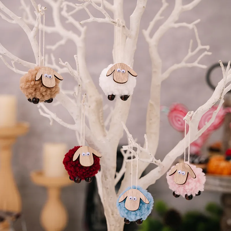 2024 Christmas Creative Felt Sheep Pendant Merry Christmas Tree Decor for Home Xmas Ornaments Kids Gifts 2025 Happy New Year