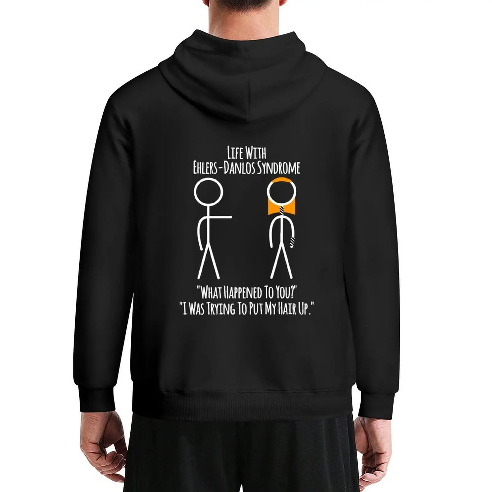 

Life With Ehlers Danlos Syndrome Bad Hair Day Light Text Hoodie men's clothing korean autumn clothes man hoodie