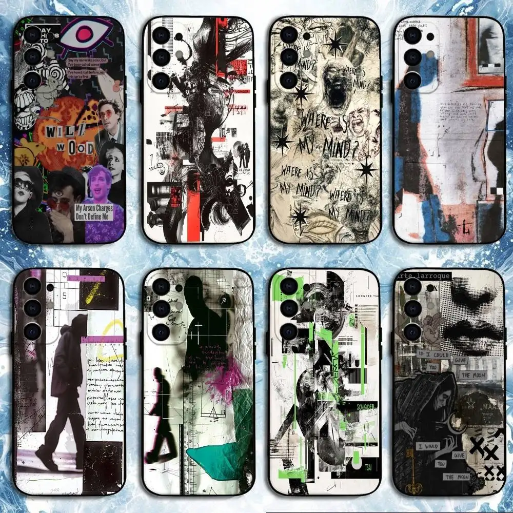 

Broken picture mosaic Phone Case For Samsung S25,S24,S23,S22,S21,S20,Plus,Fe,Lite,Others Black Cover