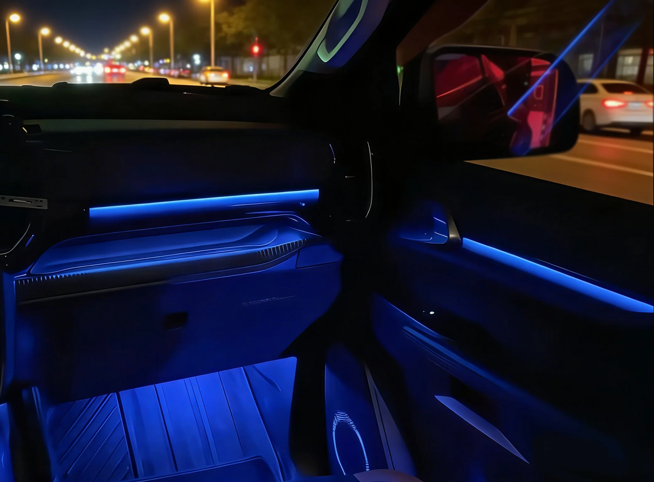 SJC 64 Color Symphony Car Ambient Light for Ford 2023-2025 Ranger Dynamic Car Interior Led Light Kits for Decoration Upgrade