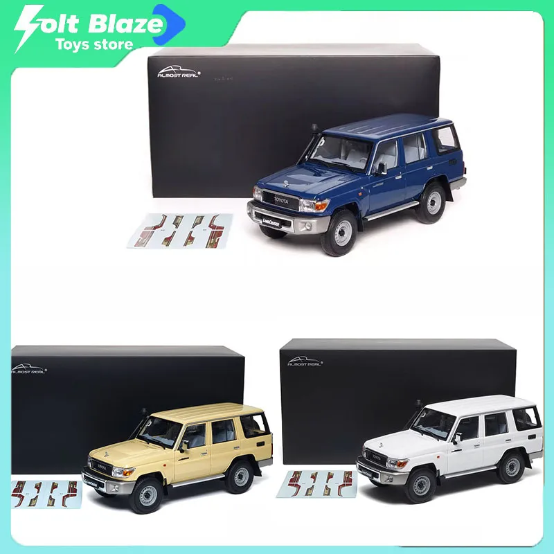 

Almost Real 1/18 Toyota Land Cruiser 76 Full-opening Car Model Beige Blue Cars Model Collectible Model Alloy Car Toys Boy Gifts