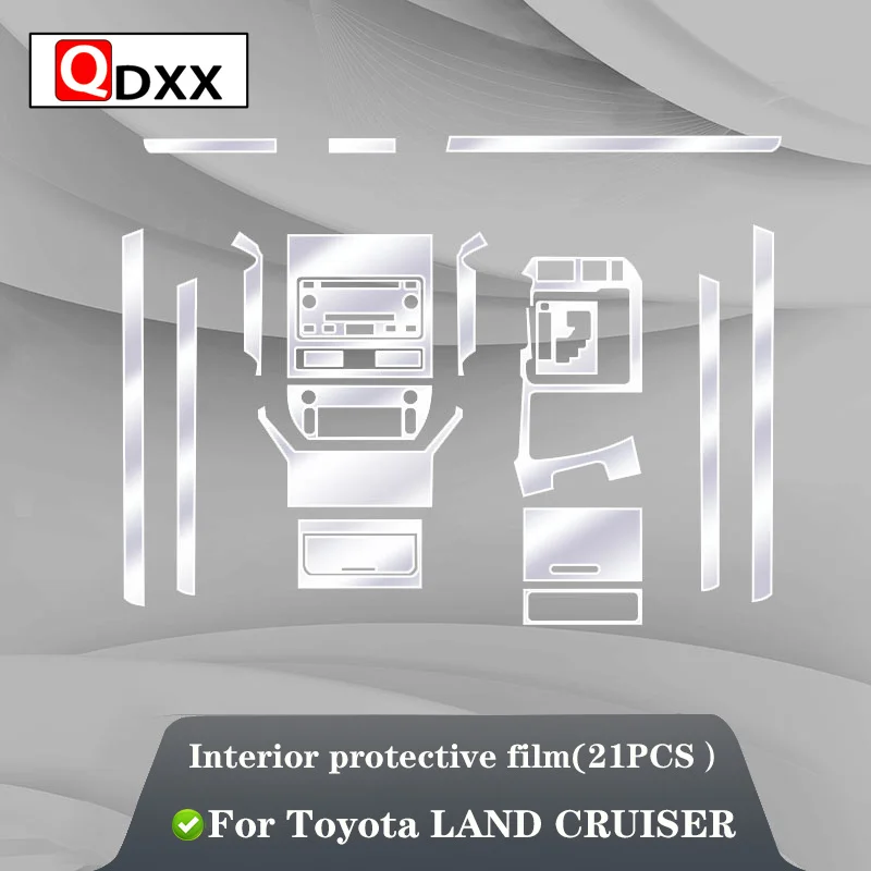 For Toyota LAND CRUISER 2016-2021Car Interior Center console Transparent TPU Protective film Anti-scratch Repair film Accessorie