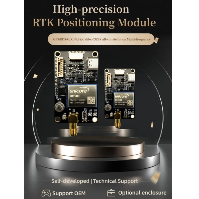 Free Shipping High Accuracy UM980 Module Multi-Frequency Unicore GNSS Board VS F9P with GNSS Antenna for RTK GPS Base Station