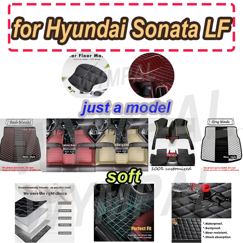 

LUXURY For Hyundai Sonata LF 2019 2018 2017 2016 2015 Car Floor Mats