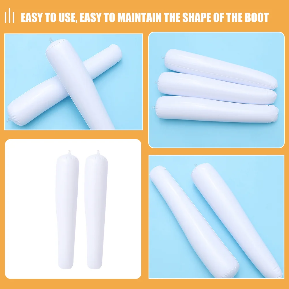 Stivale gonfiabile per stivali Inserti modellanti per scarpe in PVC bianco Supporti per stivali riutilizzabili con valvola di non ritorno Stivale durevole