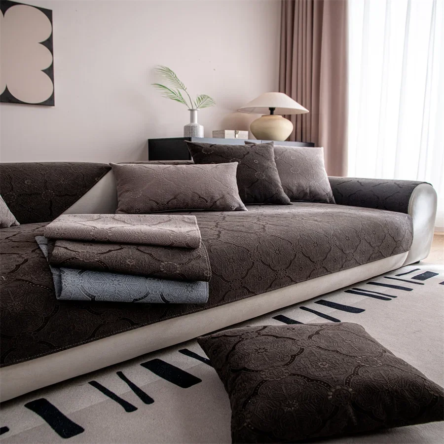 Sofa Cover Simple Modern Sofa Cushion Windmill Four Seasons General Anti-slip CushionSofa Cloth Cover