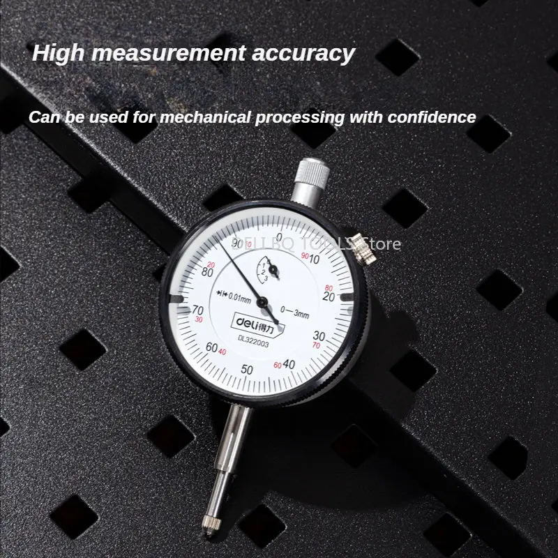 Deli dial gauge 0-10mm dial gauge probe inner diameter gauge high precision 0.01mm gear calibration gauge Concentricity Test