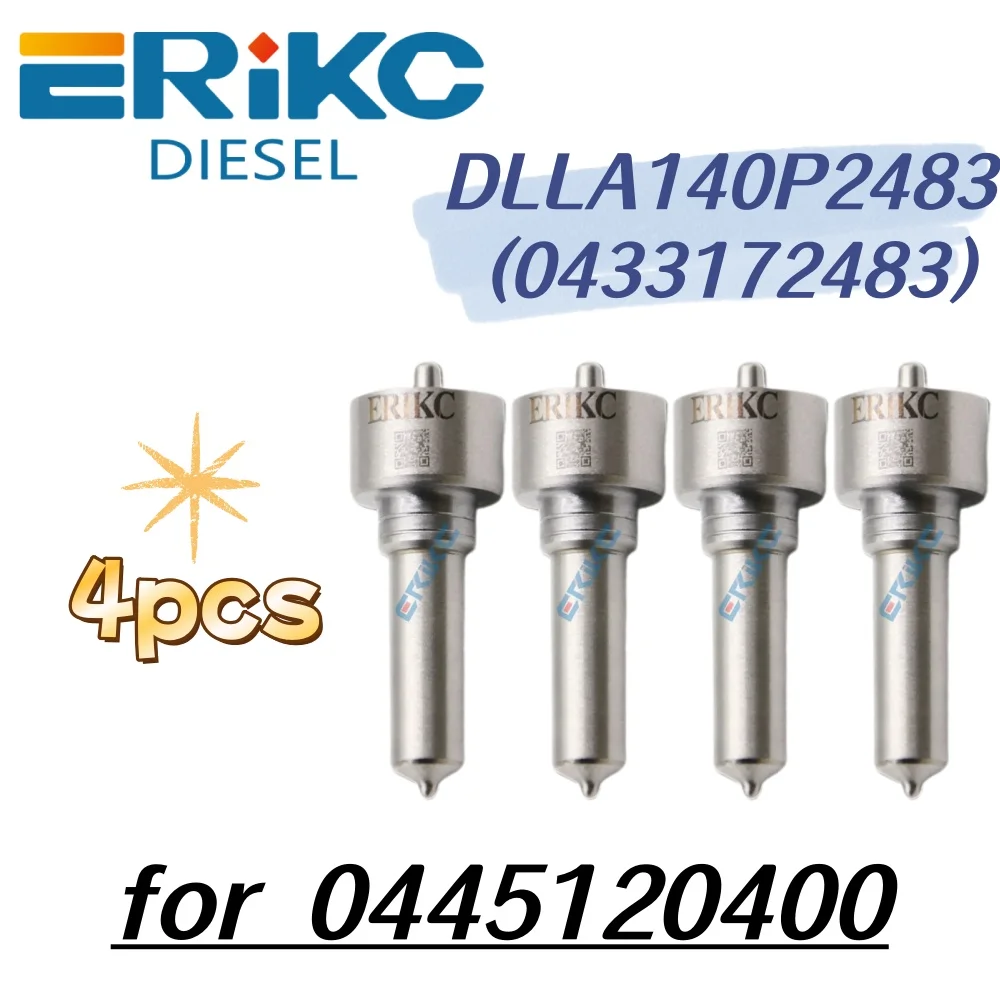 4pcs Injector Nozzle Spray DLLA140P2483 0433172483 DLLA 140 P 2483 Diesel Inyector Nozzle DLLA 140P 2483 for 0445120400