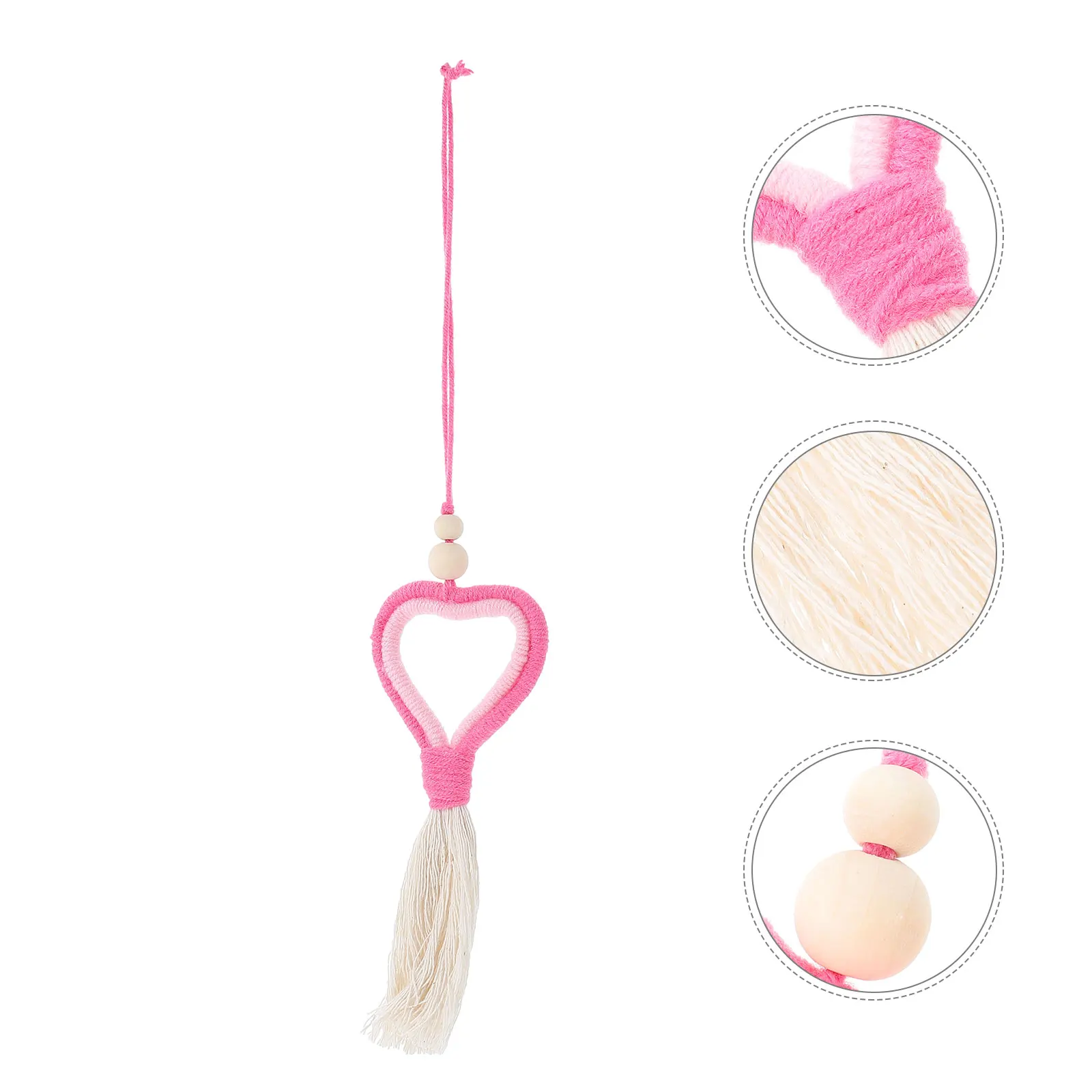 Ciondolo con nappa in feltro di lana a forma di cuore, decorazione romantica per San Valentino, ornamento da appendere per regali fai da te per feste da parete