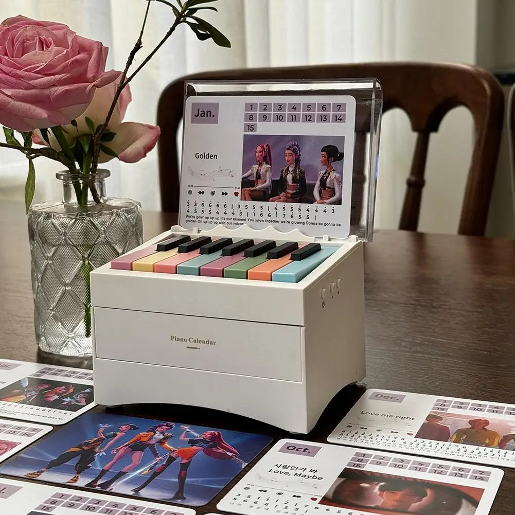 Mini pianoforte calendario giocattolo altoparlante Bluetooth con display retroilluminato modalità di riproduzione interattive pacchetto regalo funzione di insegnamento casuale