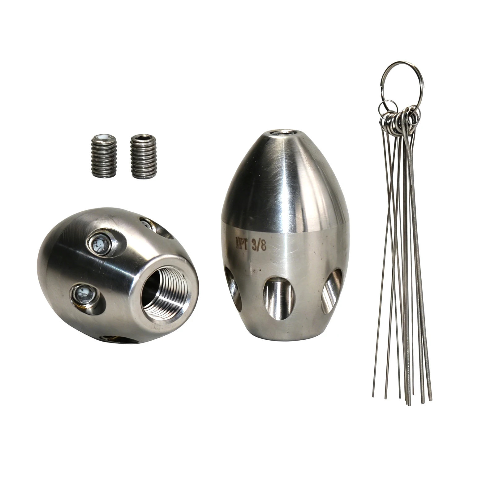 4PcsKit High Pressure Pipeline Cleaning kit Stainless Steel NPT Nozzle With Needle Two nozzles for Pipeline Clean and Dredg