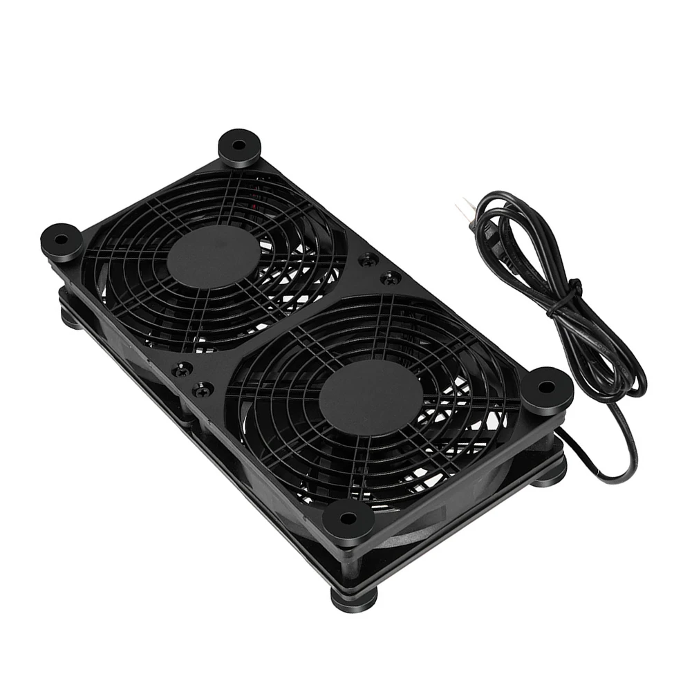 Quiet 120mm Fan Cooling Pad with USB Power Bank for Mini PC Laptop Router Console Use Compact Lightweight Design Portable