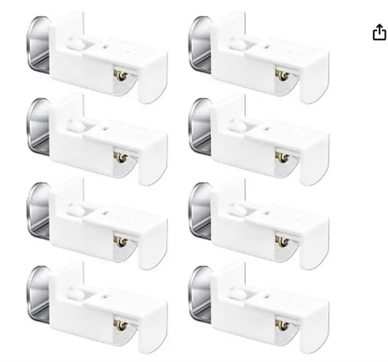 

8pcs Curtain Fitting Clamp No Drilling Required Easy Installation Clamps Holder Support Pleated Blind Attachment Replacement