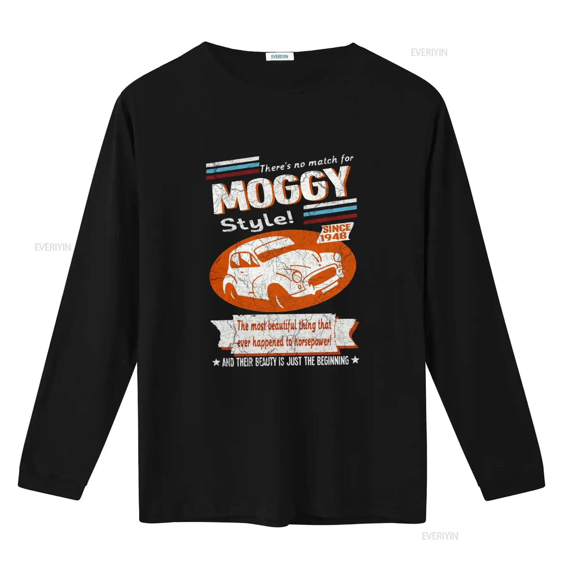 Vintage Morris Minor Moggy 1948 Car T Shirt Retro Style Horsepower Tribute Unique Print vintage Washed streetwear homme