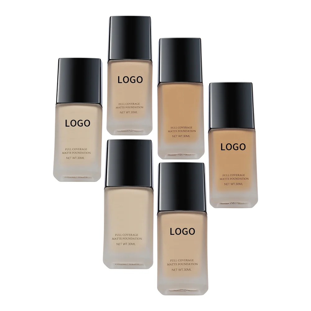 

20pcs Matte Foundation Full Coverage Makeup Wholesale Private Label Cosmetics Waterproof Liquid Foundation Custom Logo