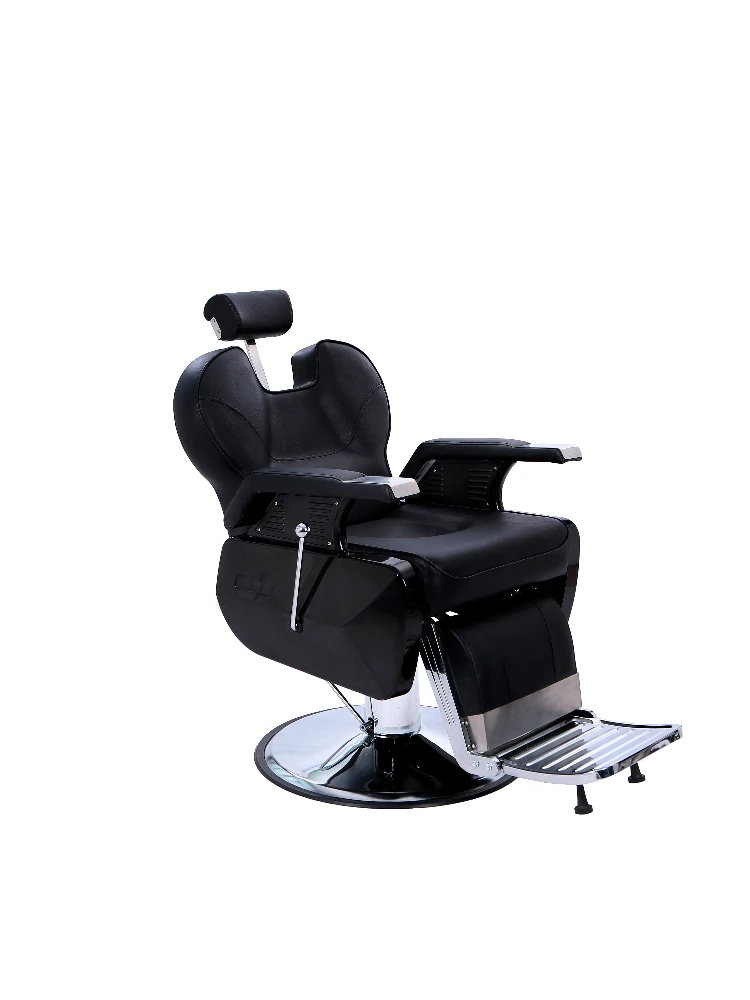 مسند ذراع خلفي مريح، مقعد قدم قابل للتعديل، مادة متينة، كرسي حلاق على الطراز الكلاسيكي #2