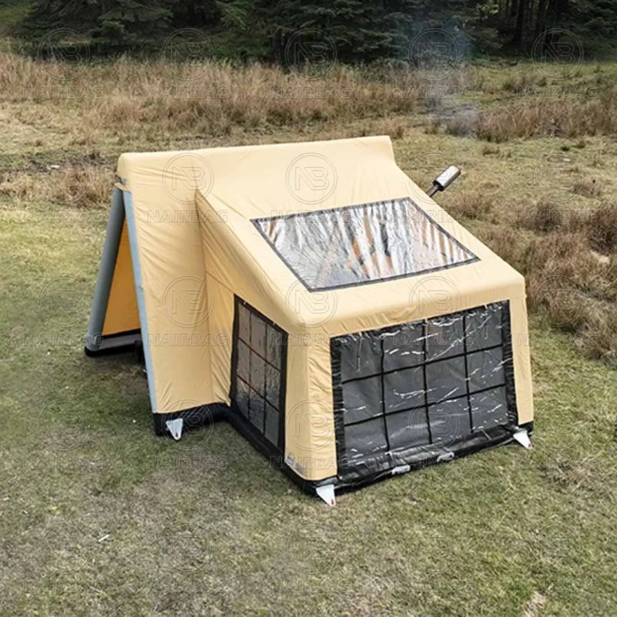 4 مواسم خيمة قابلة للنفخ خيام التخييم في الهواء الطلق بين عشية وضحاها الخريف والشتاء في الهواء الطلق يندبروف ومضادة للمطر أنبوب خيمة الهواء