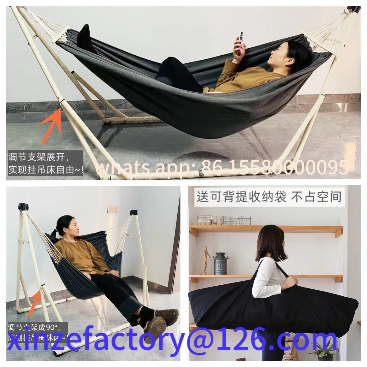 

Customizable Folding Balcony Outdoor Camping Anti-rollover Children's Swing