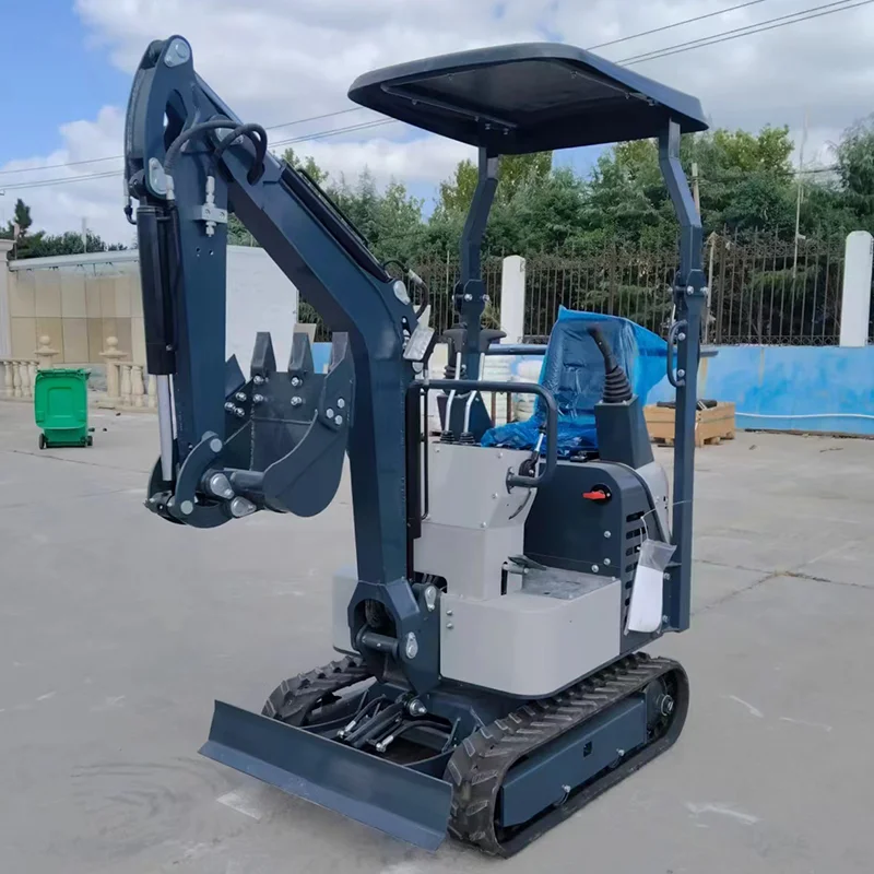 Customized Flexible Engineered Rubber Tracked Excavator 1000kg Compact Digger Mini Excavator 1.2 Ton Diesel With Epa/Ce/Euro