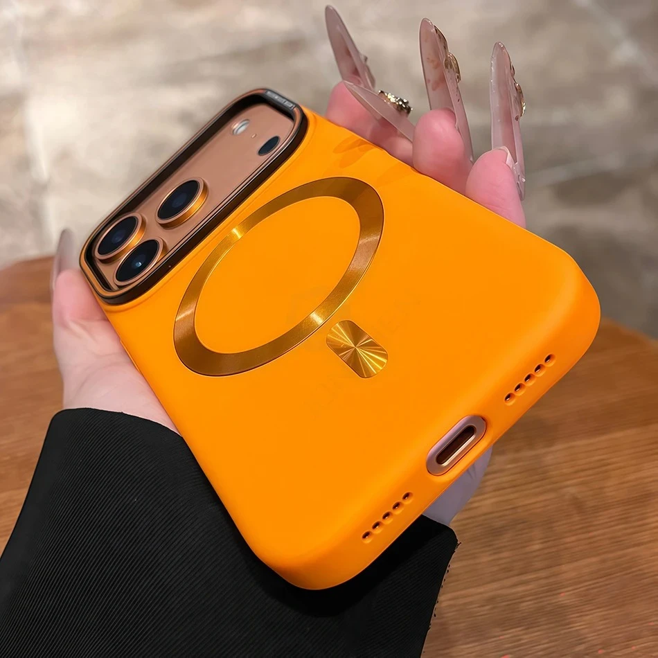 

For Magsafe Ultra Thin Matte Hard Case For iPhone Air 15 14 Plus 13 12 16 17 Pro Max Shockproof Slim Solid Color Magnetic Cover