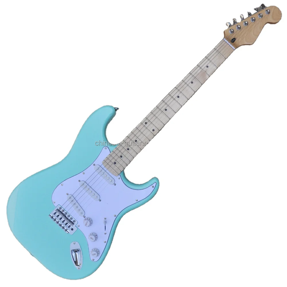 

Flyoung Mint Green factory Electric Guitar Maple Neck Cheap Price Guitar