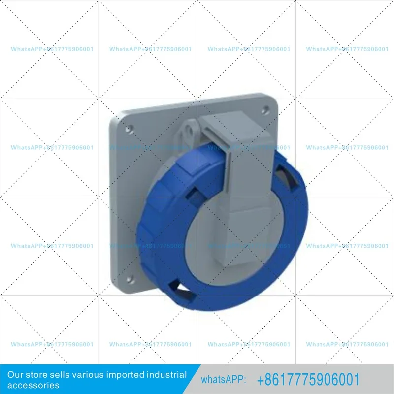 Three-pole recessed italic industrial socket 232RAU6W 32A 200-250V IP67