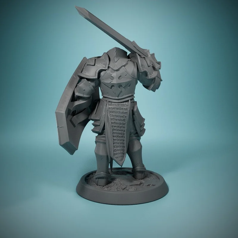 Templários Espada Cabeça Miniatura Tabletop Game, 3D Decoração Do Quarto, Adequado Para Variedade de Jogos de Tabuleiro, Escolha dos Colecionadores