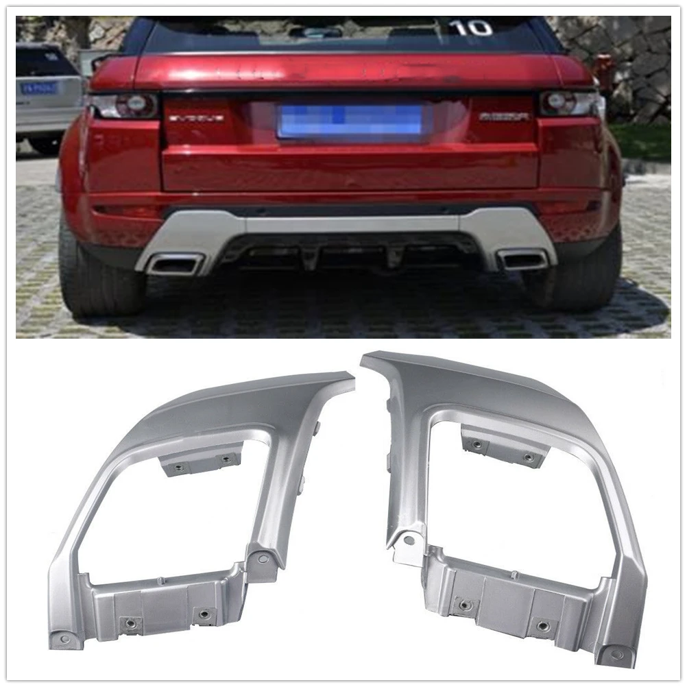 

For Land Rover Range Rover Evoque Dynamic Rear Diffuser Exhaust Outlet Cover Trim LR028087 LR028089 Silver Muffler Guard Frame