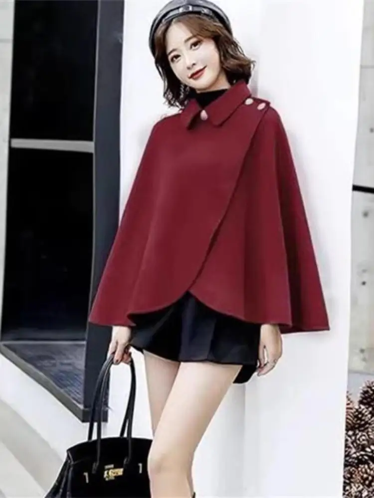 

Шерстяное пальто Young Ele ort, осень-зима, новый комплект из нескольких предметов, утягивающий капюшон, верхняя одежда, модная накидка Jaet