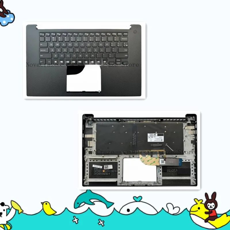 

0JK1FY, новинка для XPS 15 9550 Precision 5510, упор для рук с клавиатурой с подсветкой 0JK1FY