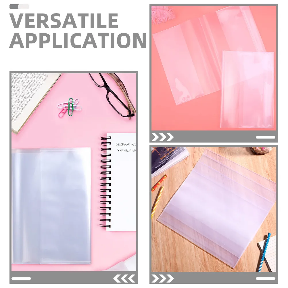 20Pcs Transparent Book Covers Clear Plastic Waterproof for Paperbacks Textbooks School Library Office Protection Scratch Proof