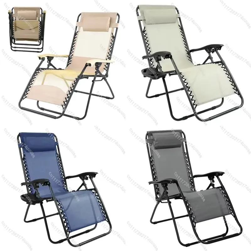 Zero Gravity Folding Metal Chair Adjustable Recliner for Outdoor Beach Park Hotel Dining Living Room Bedroom Warehouse Use