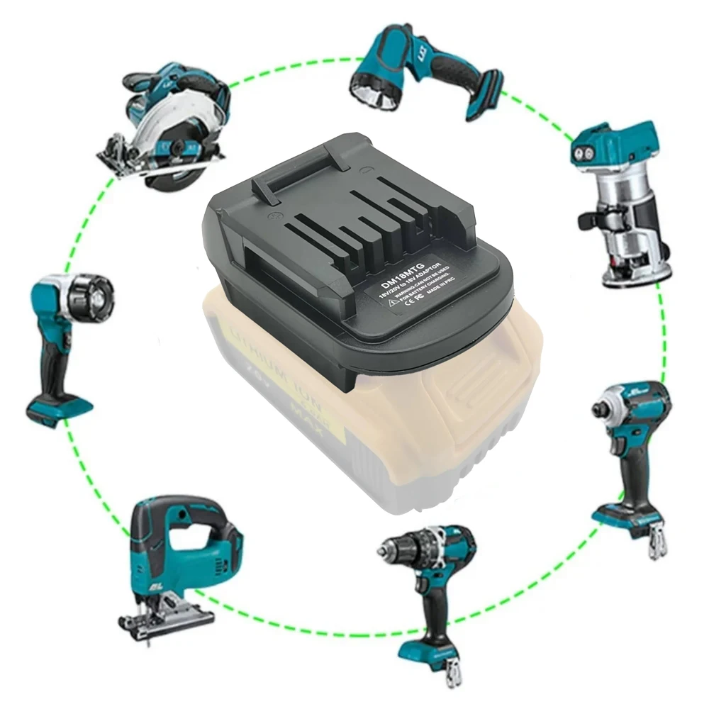 ALASICKA DM18MTG BS18MTG محول البطارية لبطاريات ديوالت/ميلووكي/بوش 18 فولت 20 فولت ليثيوم أيون لأدوات ماكيتا G-Series الكهربائية #5