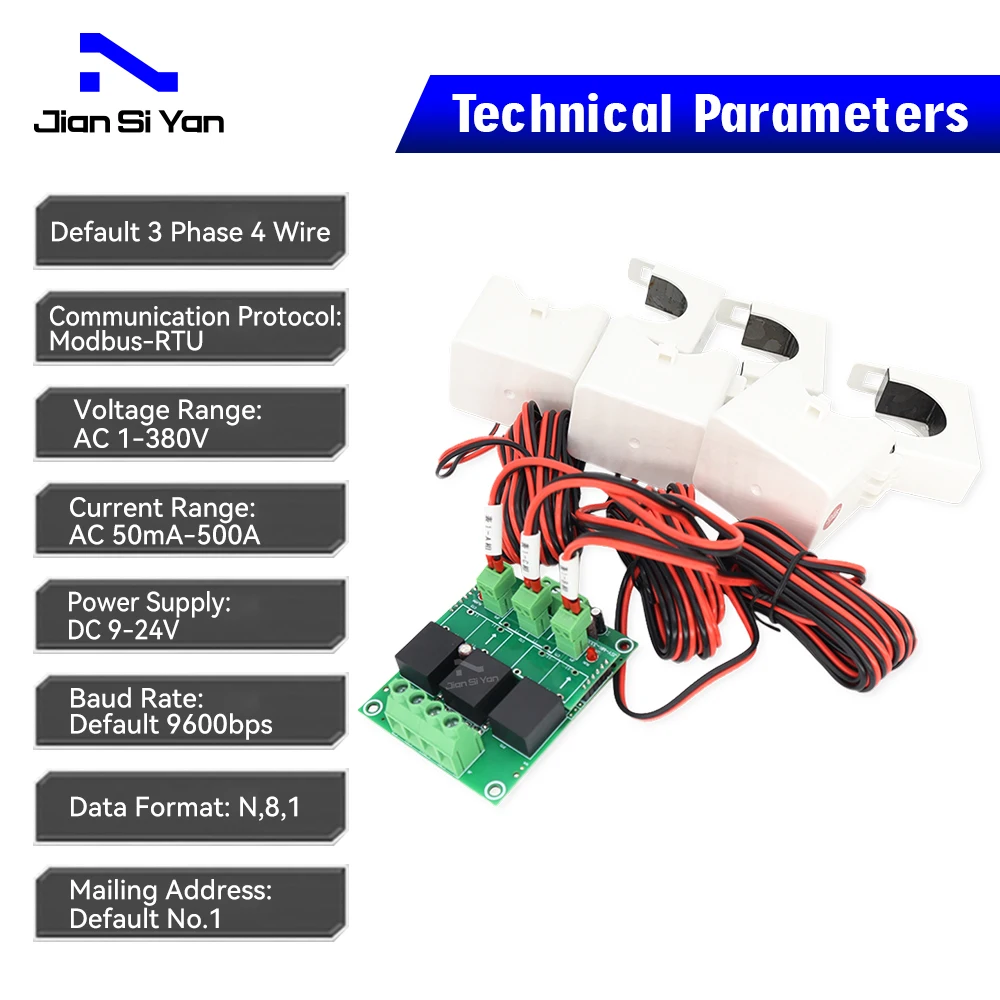 2024 New jsy-mk-333g 500A AC Three Phase RS485 Bidirectional Power Energy Meter Module