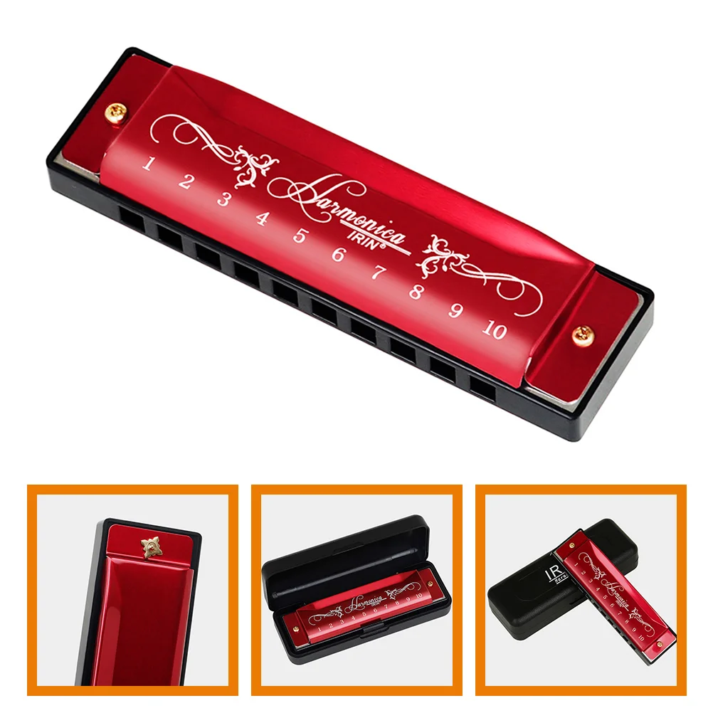 

Irin Harmonica Harmonicas for Adults Beginner Ten Holes Musical Instruments Children Abs Small Kids