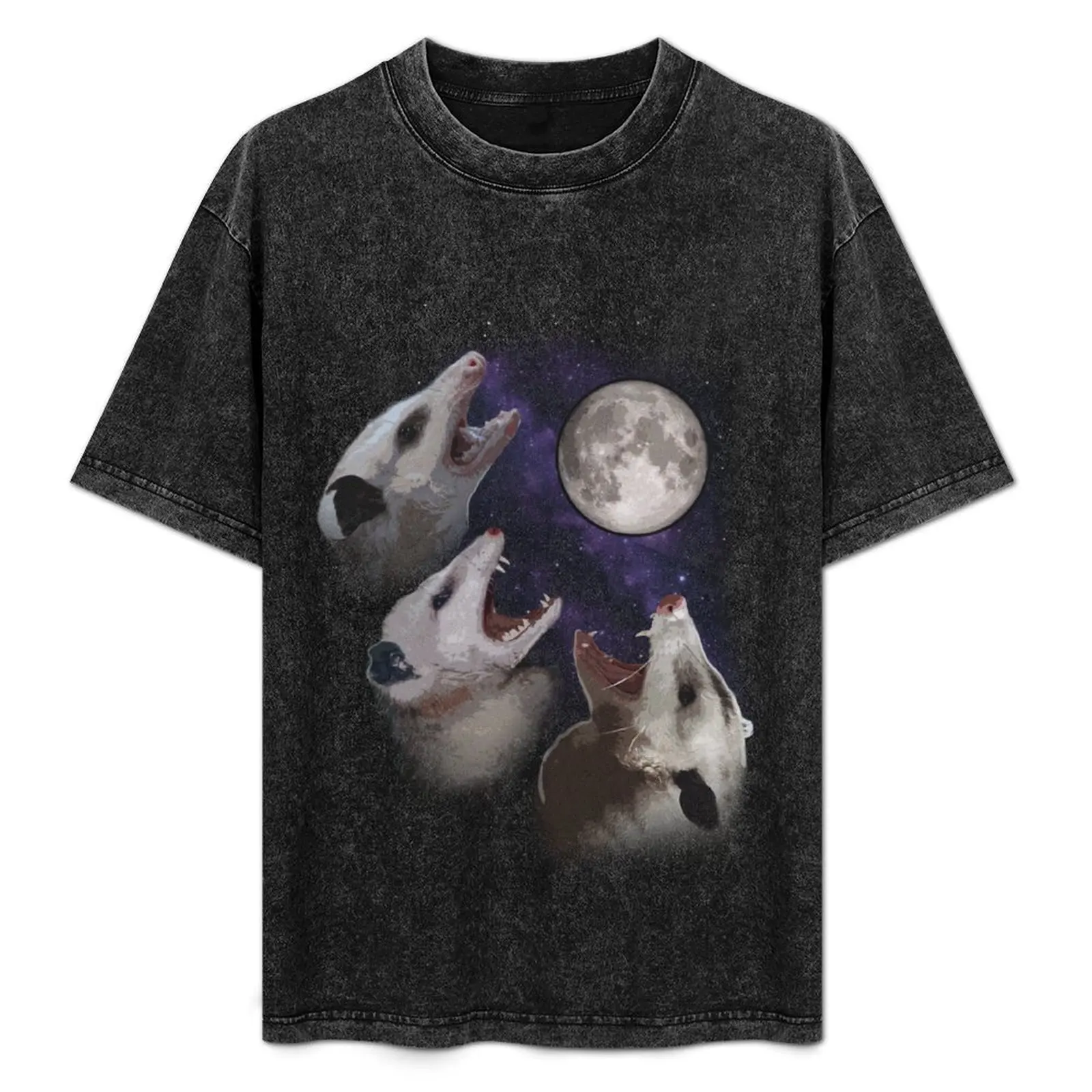 Possums howling at the moon T-Shirt basketball graphic tees custom shirt cute tops sports fans black t shirts for men