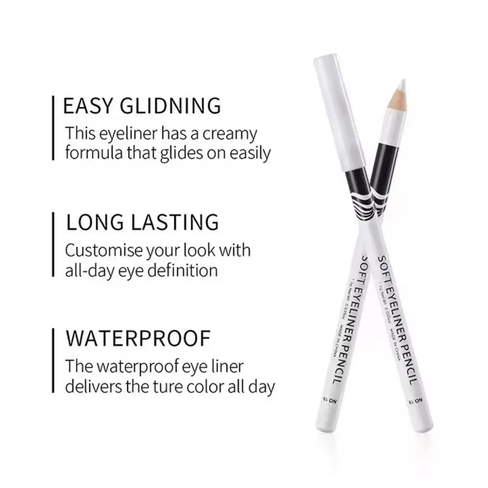 1 Stück weißer Eyeliner, glatt, leicht zu tragen, langlebig, Highlighter für die Augen, Augenaufheller, wasserfeste Bleistifte, langes Make-up, O5n2