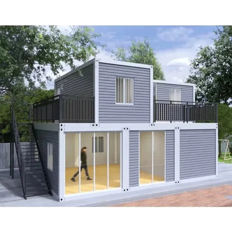 Casse prefabbricate strutturali moderne contemporanee in metallo di fabbrica 3 camere da letto Cabina moderna di lusso Casa portatile Casa modulare