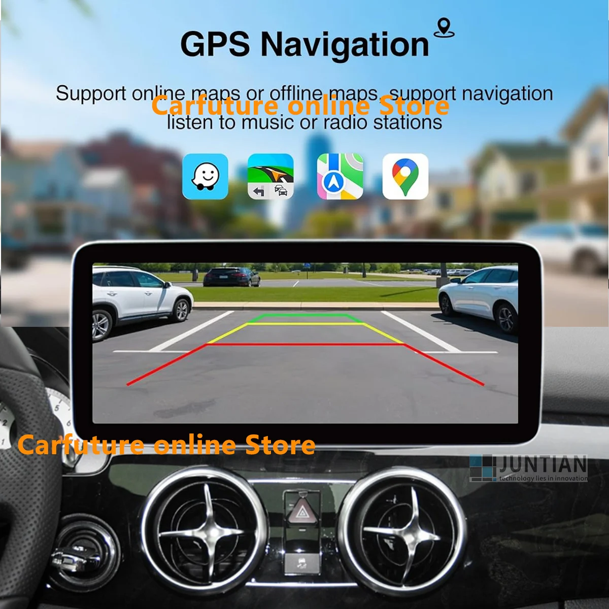 Linux For Mercedes Benz GLK X204 GLK200 2008-2015 NTG4.0 Car Radio Wireless CarPlay Android Auto Airplay Ultra-Narrow Screen