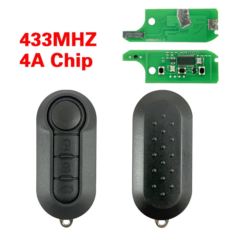 

For Fiat Flip 3 Key Folding Key 4A 433.92MHz FCCID: A2C86460000
