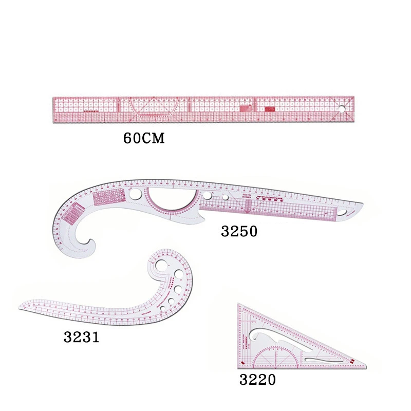 Tailor Measuring Ruler Kit DIY Pattern Sewing Rulers Drawing Quilting Clothing Patchwork Cutting Curve Craft Tools